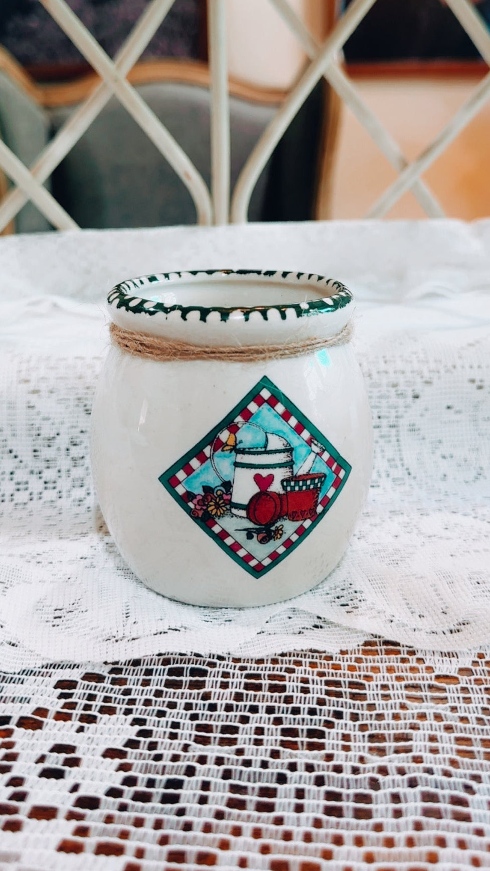 Vintage Mini Farmhouse Kitchen Crock
