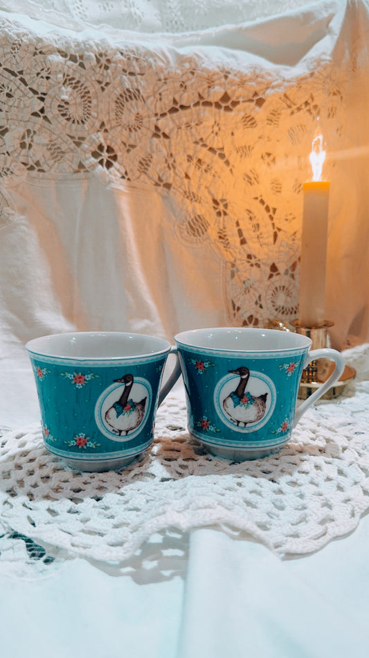 Vintage Goose Cups Set of 2