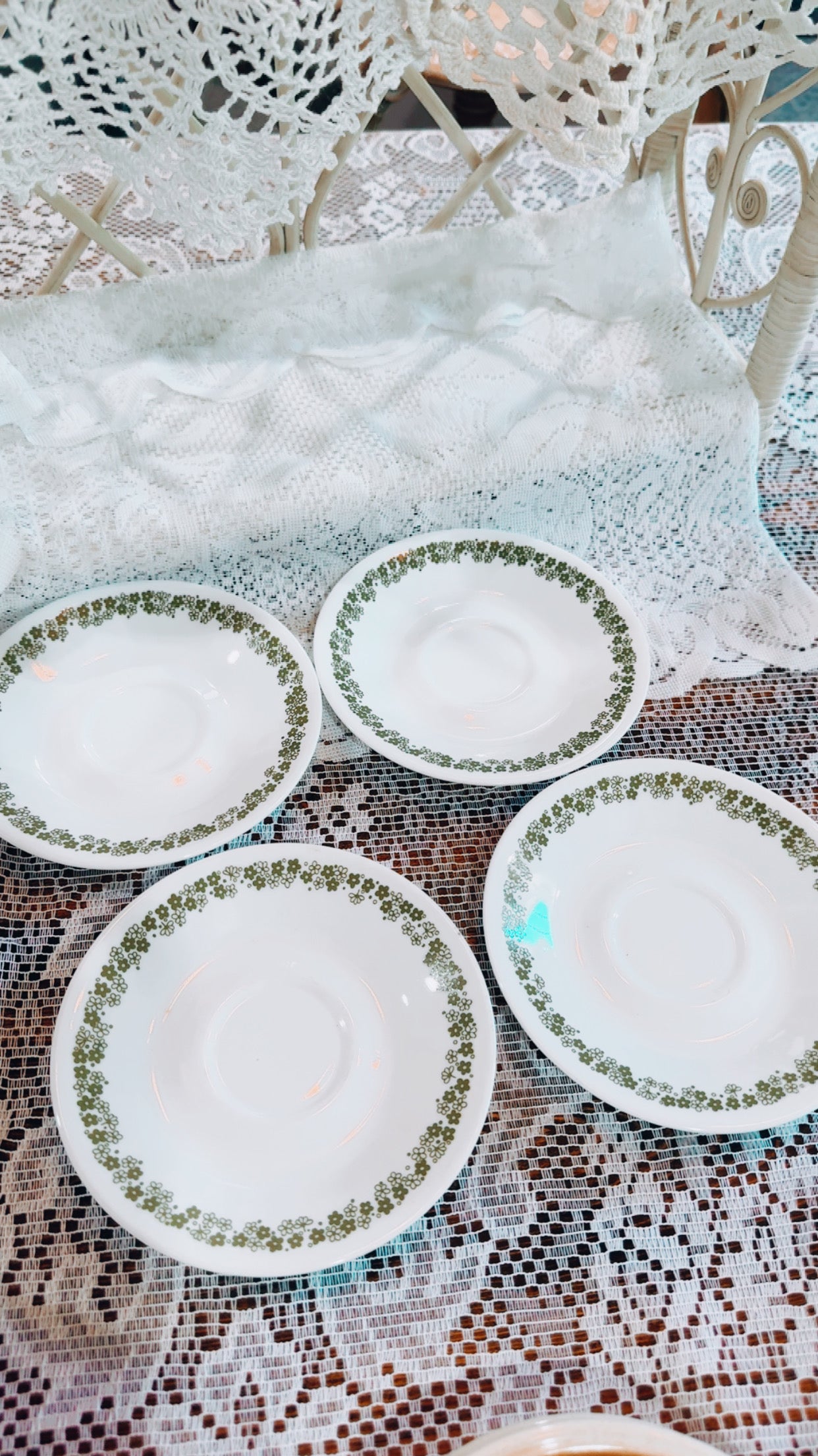 Crazy Daisy Plates Spring Blossom Corelle Saucers (Sold Individually)