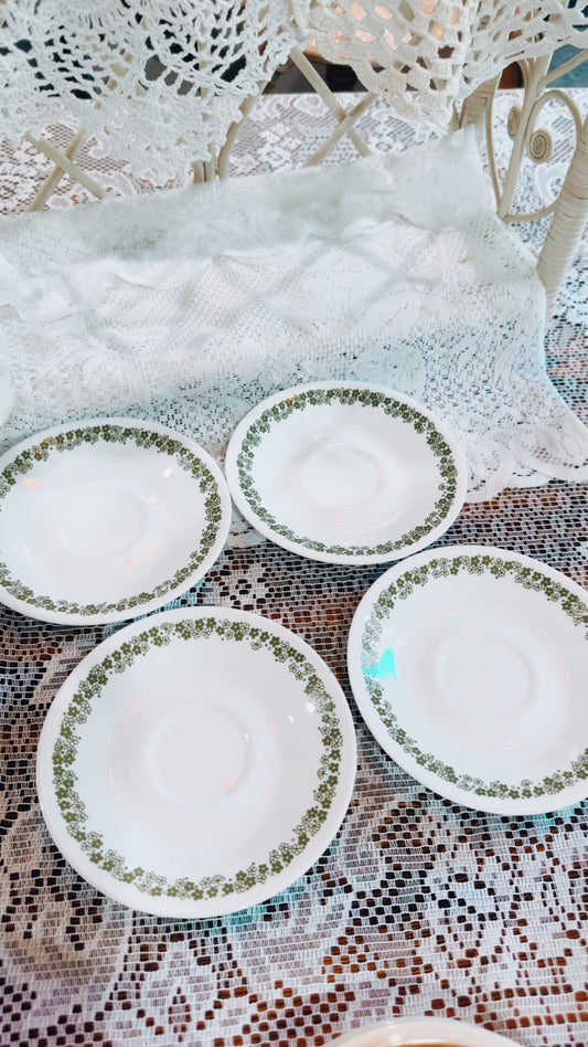 Crazy Daisy Plates Spring Blossom Corelle Saucers (Sold Individually)