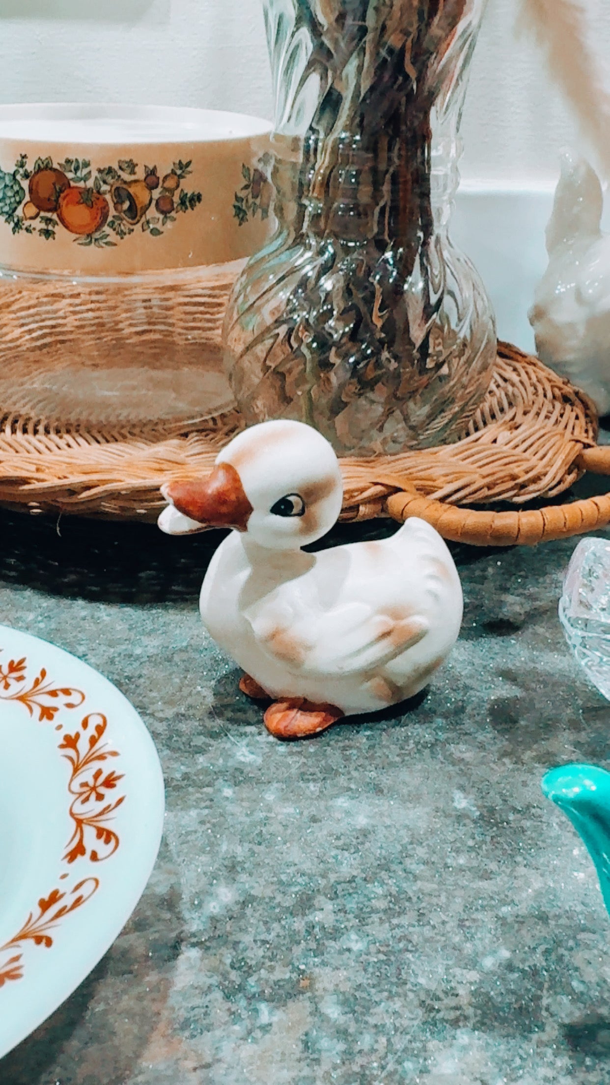 Vintage Ceramic Duck Figurine