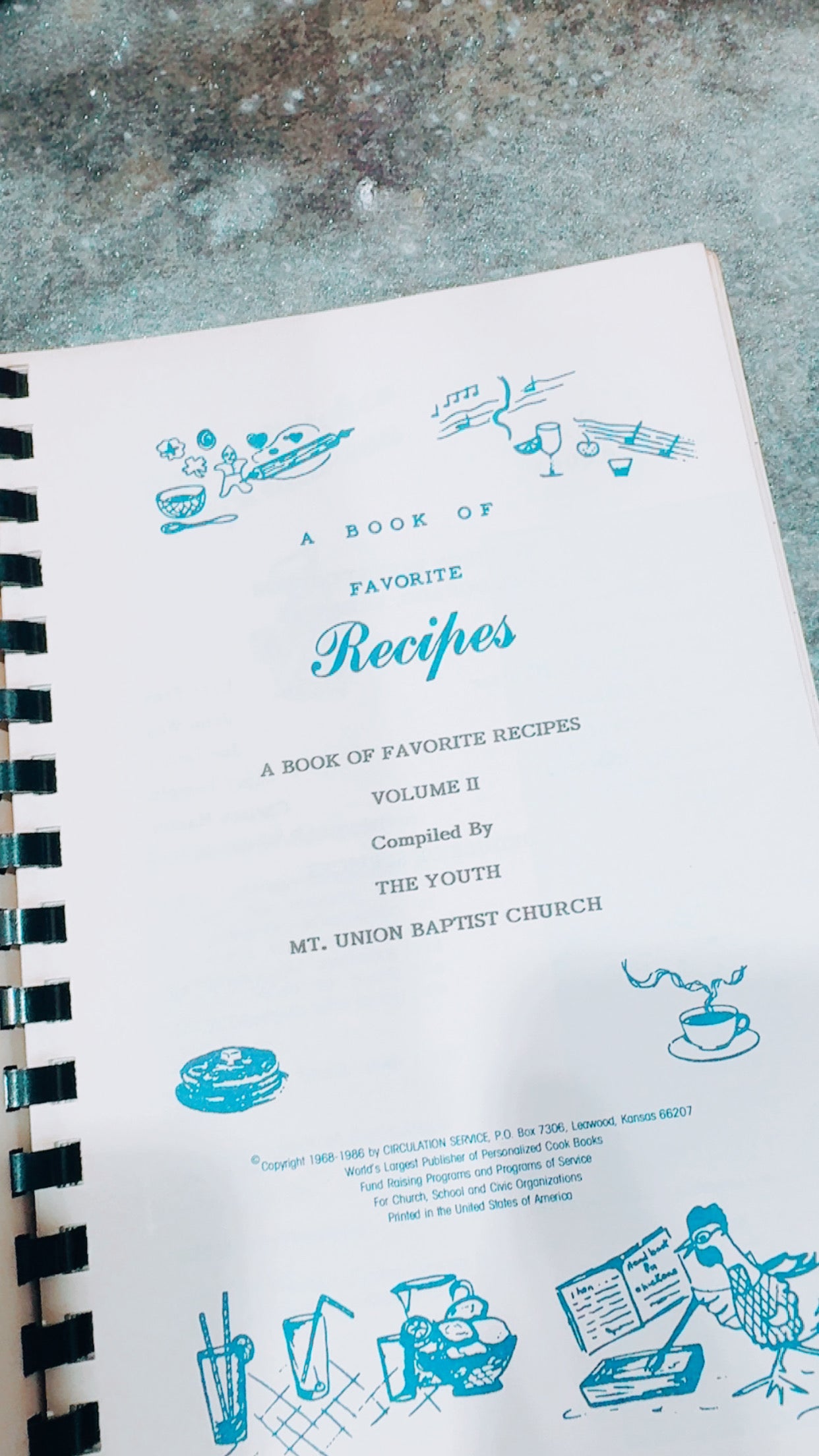Vintage “Sharing Recipes” Church Cookbook