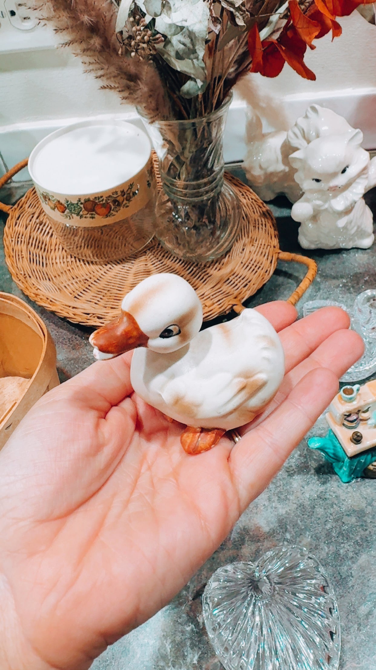 Vintage Ceramic Duck Figurine